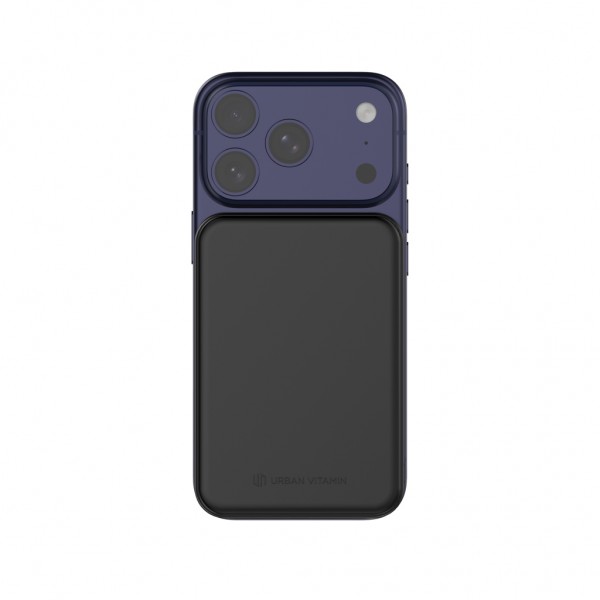 Urban Vitamin Pomona 5000mAh Qi2.2 25W magnetische Powerbank, schwarz