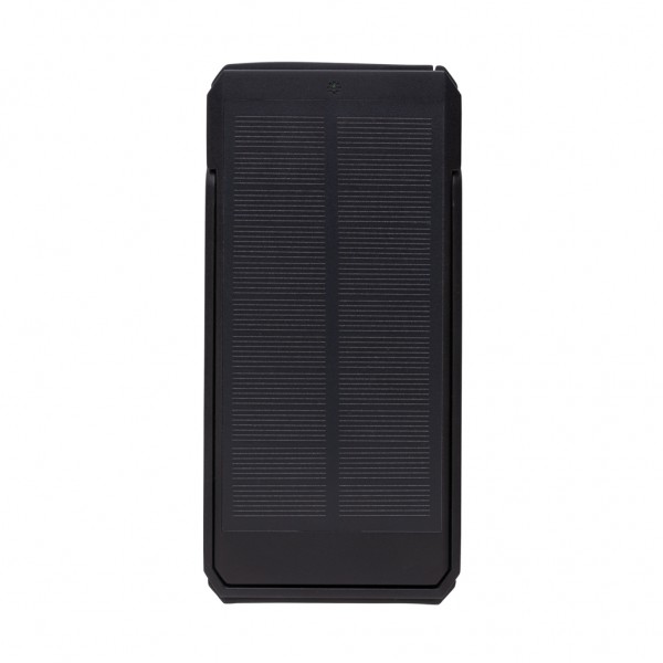 Skywave 10000mAh Solarpowerbank aus RCS recycelt. Kunststoff, schwarz