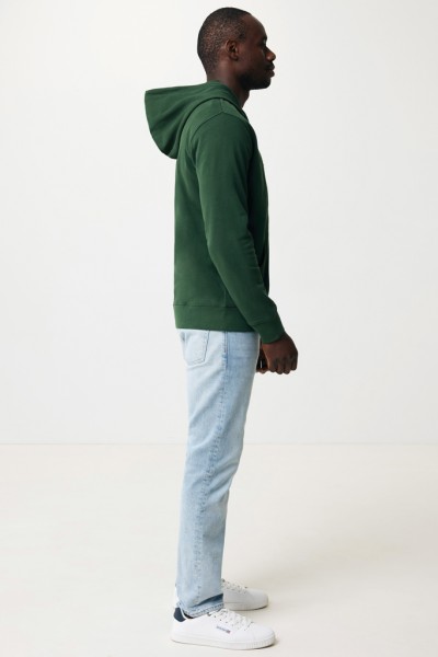 IQONIQ Abisko Zip-Kapuzenpullover aus recycelter Baumwolle, forest green XXS