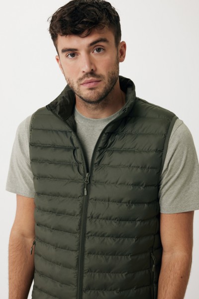 IQONIQ Meru Herren Bodywarmer aus recyceltem Polyester, khaki XXXL