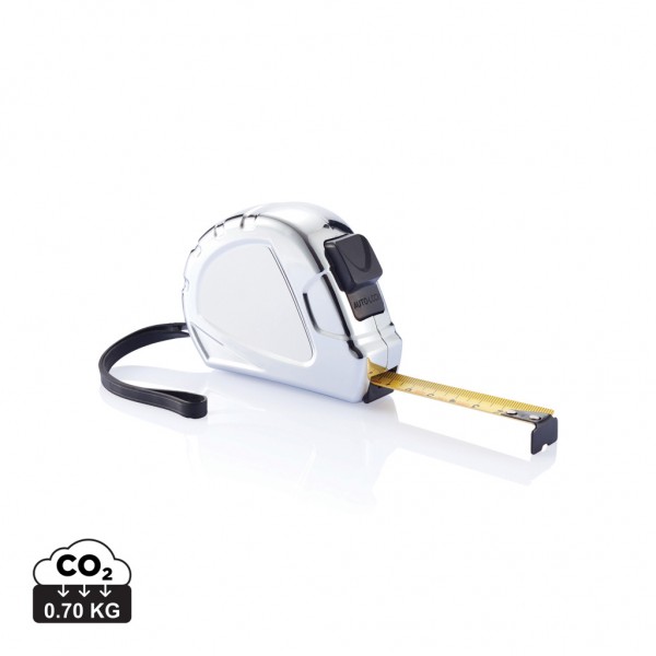 3m/16mm Auto-Stopp Maßband Ergonomic, silber