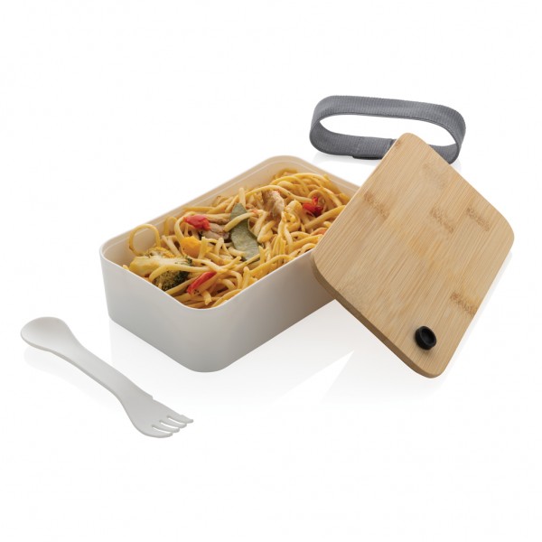 RCS RPP Lunchbox mit Bambusdeckel, weiß