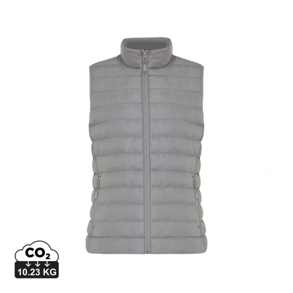 IQONIQ Meru Damen Bodywarmer aus recyceltem Polyester, Silbergrau XS