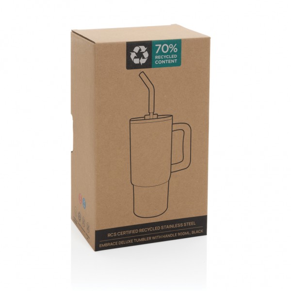 Embrace Deluxe Becher aus RCS recyceltem Edelstahl 900ml, schwarz