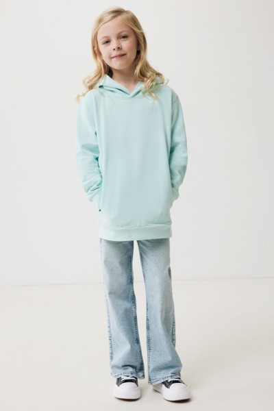 IQONIQ Yengo KidsHoodie mit Seitentaschen aus rec. Baumwolle, crushed mint 1112