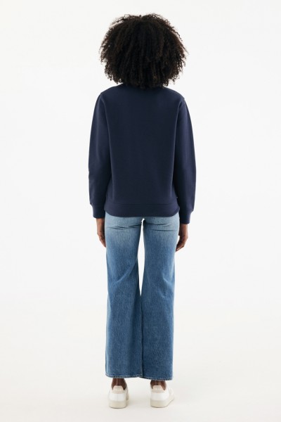 IQONIQ Elgon Quarter-Zip-Sweater aus rec. Baumwolle, navy blau XS