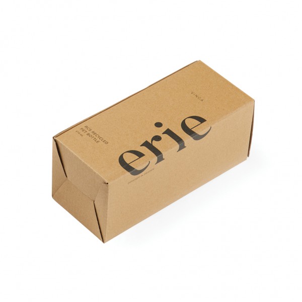 VINGA Erie 575ml Flasche aus RCS recyceltem PET, transparent