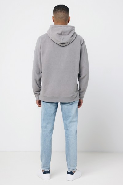 IQONIQ Trivor Mikrofleece-Kapuzen-Pulli aus recyc. Polyester, storm grey XL