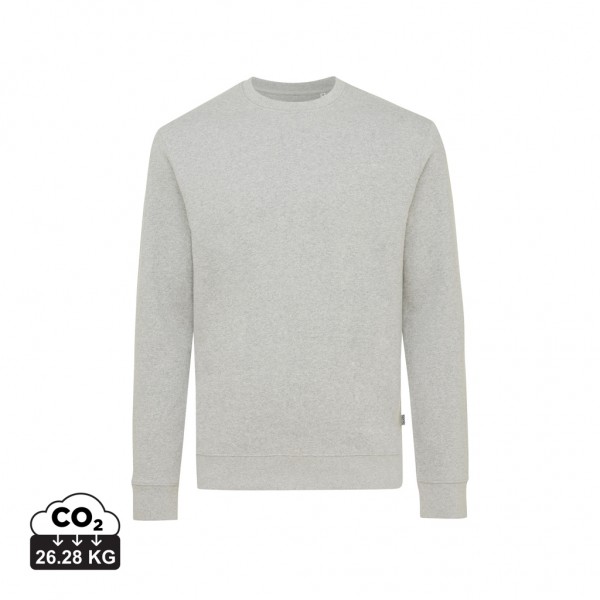IQONIQ Denali ungefärbt. Rundhals-Sweater aus recycelter BW, heather grey XXS