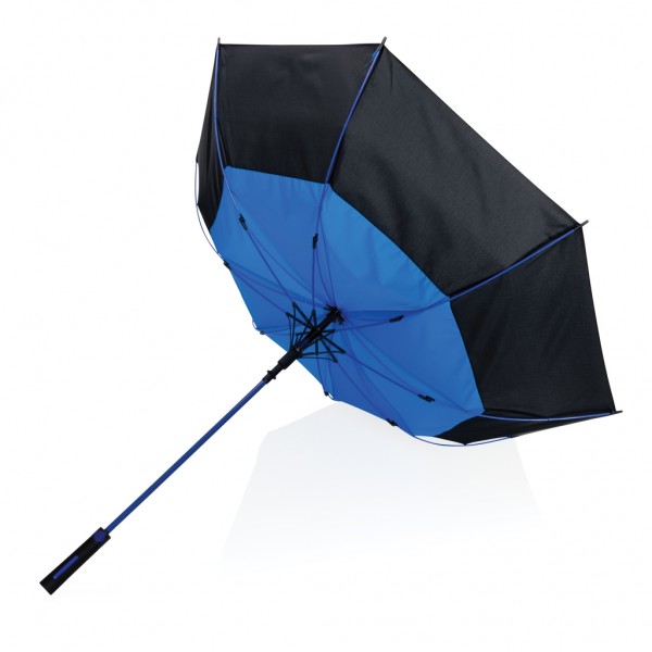27` Impact AWARE™ RPET 190T Auto-Open Stormproof-Schirm, blau