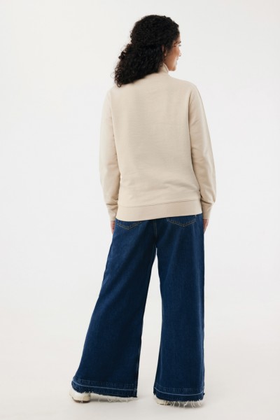 IQONIQ Elgon Quarter-Zip-Sweater aus rec. Baumwolle, desert XXS