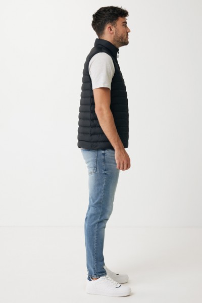 IQONIQ Meru Herren Bodywarmer aus recyceltem Polyester, schwarz S