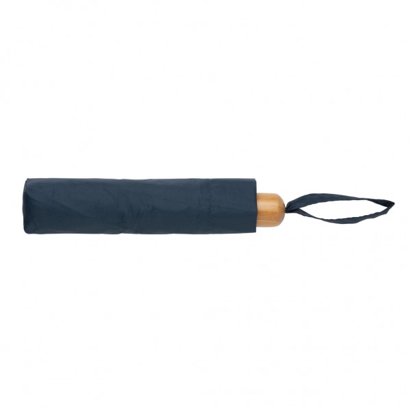 20.5` Impact AWARE™ RPET 190T Pongee Bambus Mini-Schirm, navy blau