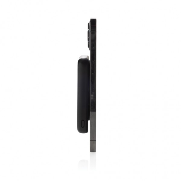 Stellar 5.000mAh 5W magnetische Powerbank aus RCS rec. ABS, schwarz