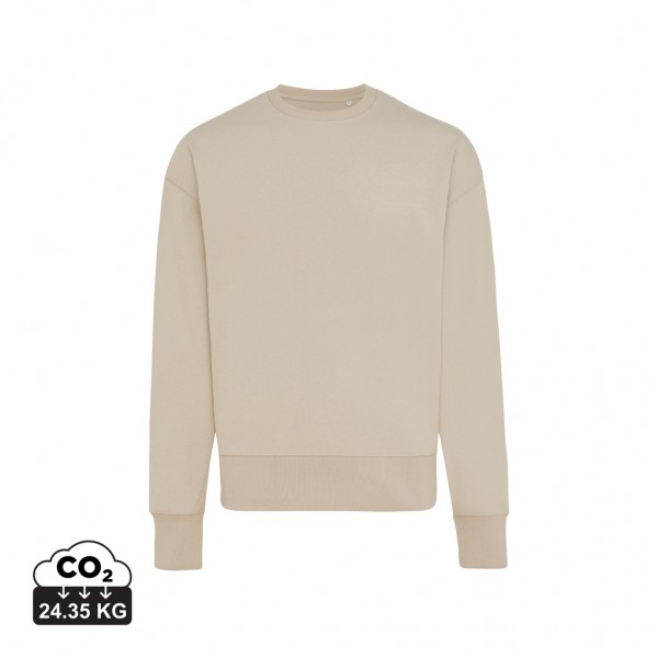 IQONIQ Kruger Relax-Rundhals-Sweater aus recycelt. Baumwolle, desert XL