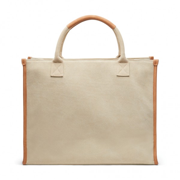 VINGA Bosler Büro-Tasche aus RCS recyceltem Canvas, beige
