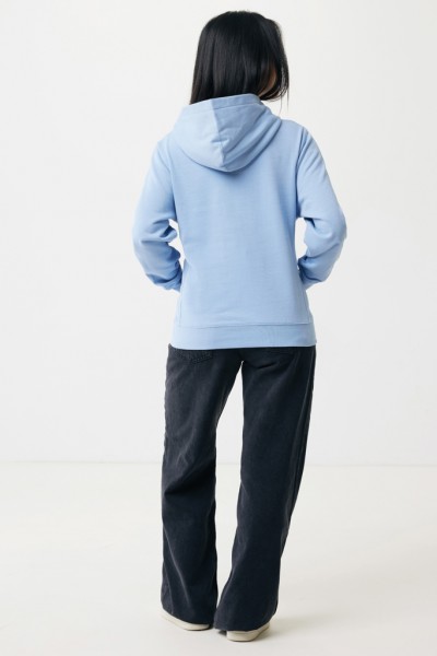 IQONIQ Yengo Hoodie mit Seitentaschen aus rec. Baumwolle, sky blue XXL