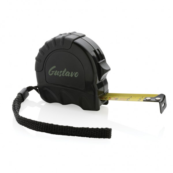 3m/16mm Maßband aus RCS recyceltem Kunststoff, schwarz