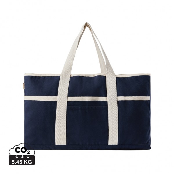 VINGA Volonne AWARE™ Strandtasche aus recyceltem Canvas, blau