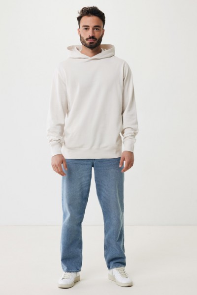 IQONIQ Yengo Hoodie mit Seitentaschen aus rec. Baumwolle, ivory white XS