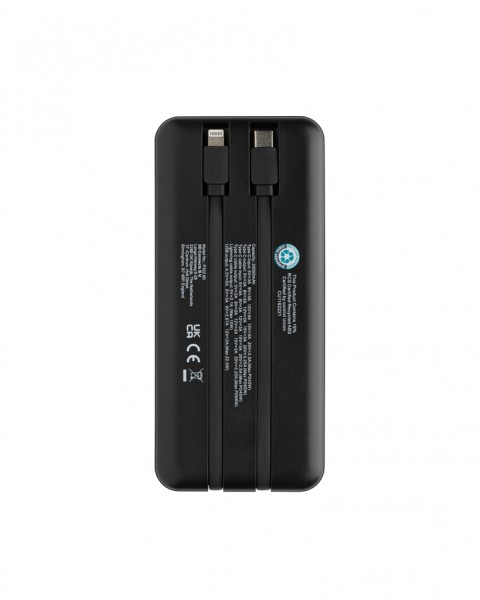 Gridley 20.000mAh 65W Laptop Powerbank aus RCS rPlastik, schwarz