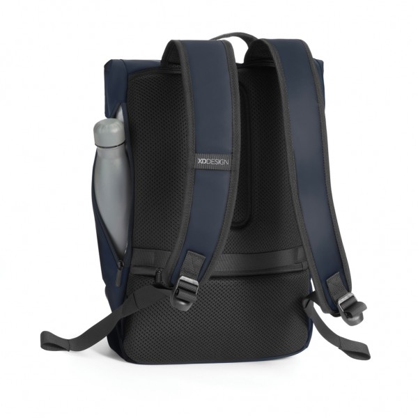 Urban wasserabweisender Flap-Top Rucksack, navy blau