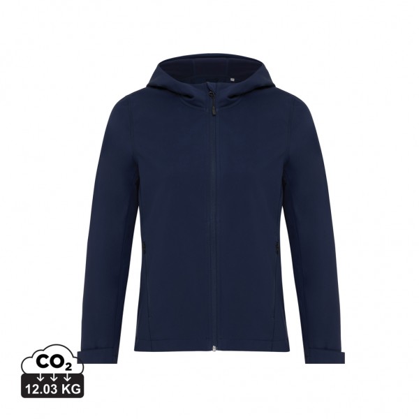 IQONIQ Makalu Damen Softshelljacke aus recyceltem Polyester, navy blau S