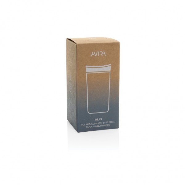 Avira Alix Klickbecher aus RCS rec. Stahl 400ml, navy blau