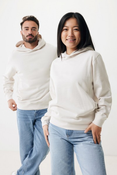 IQONIQ Yengo Hoodie mit Seitentaschen aus rec. Baumwolle, ivory white L