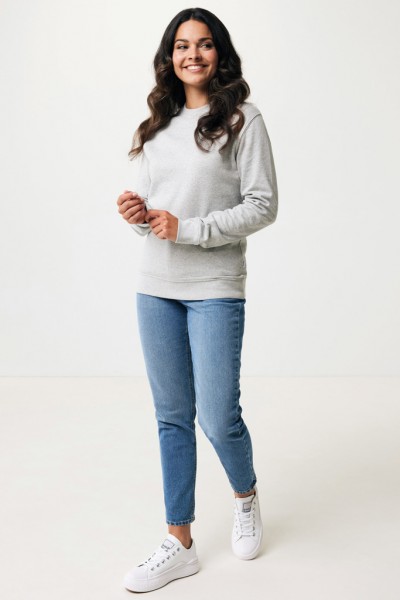 IQONIQ Denali ungefärbt. Rundhals-Sweater aus recycelter BW, heather grey XXXL