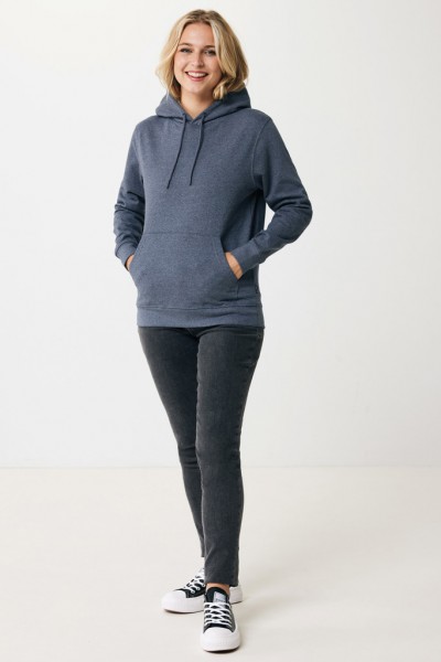 IQONIQ Torres ungefärbter Hoodie aus recycelter Baumwolle, heather navy XXXL
