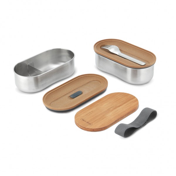 Black+Blum Stainless Steel Double Bento Box, grau
