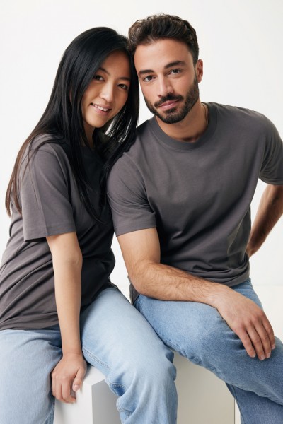 IQONIQ Kakadu relaxed T-Shirt aus recycelter Baumwolle, anthrazit XXXL