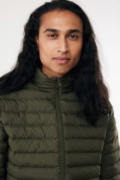 IQONIQ Maiko Herren Steppjacke aus recyceltem Polyester, khaki XXL