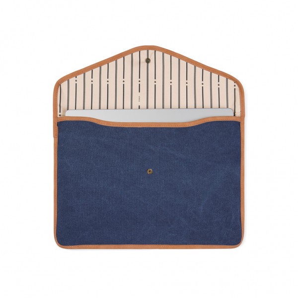 VINGA Bosler 14` Laptop-Tasche aus GRS recyceltem Canvas, navy blau