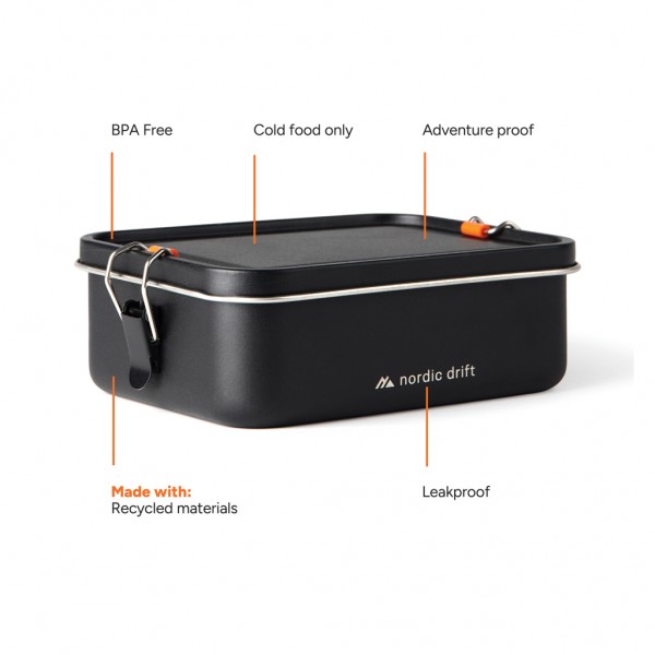 Nordic Drift Trail RCS Adventure Lunchbox 1200ml, schwarz