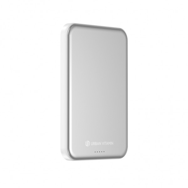 Urban Vitamin Pomona 5000mAh Qi2.2 25W magnetische Powerbank, silber