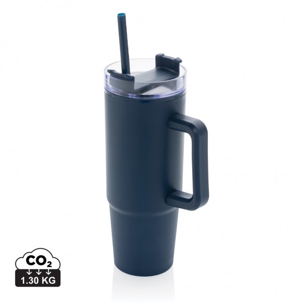 Tana Becher aus RCS recyceltem Kunststoff mit Griff 750ml, navy blau