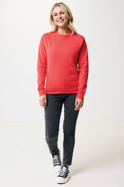 IQONIQ Zion Rundhals-Sweater aus recycelter Baumwolle, luscious red M