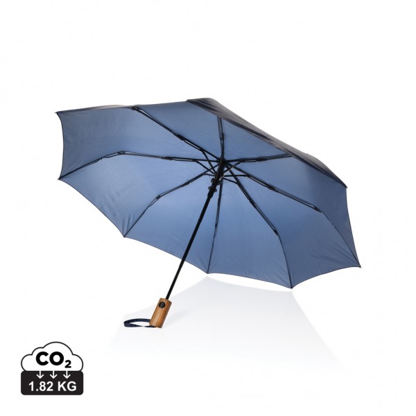 Kaycey 21“ Auto-Open Mini-Regenschirm aus AWARE™ rPET, navy blau