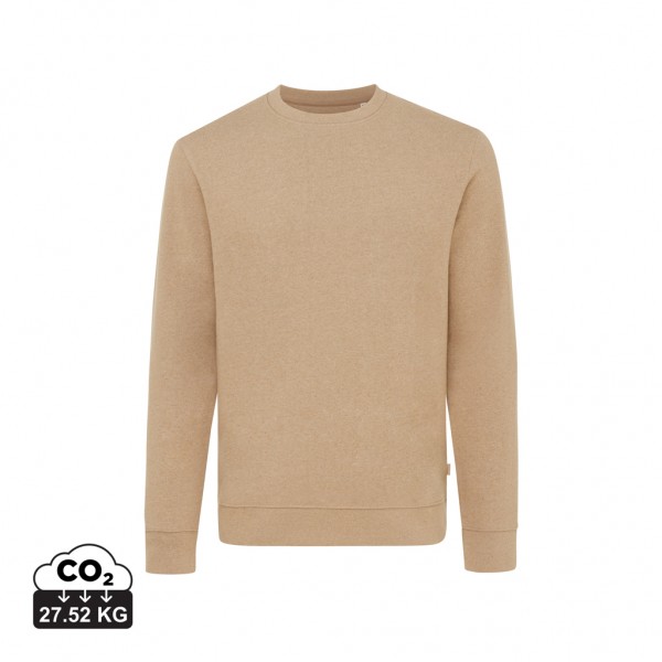 IQONIQ Denali ungefärbt. Rundhals-Sweater aus recycelter BW, heather brown XL
