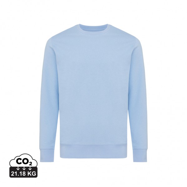 IQONIQ Etosha Lightweight Sweater aus recycelter Baumwolle, sky blue M