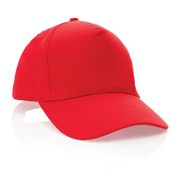 Impact 5 Panel Kappe aus 190gr rCotton mit AWARE™ Tracer, rot