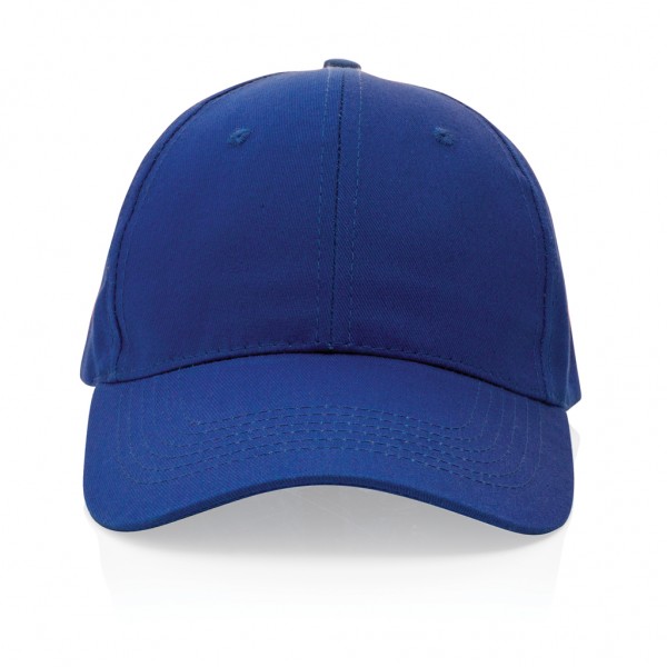 Impact 6 Panel Kappe aus 190gr rCotton mit AWARE™ Tracer, blau