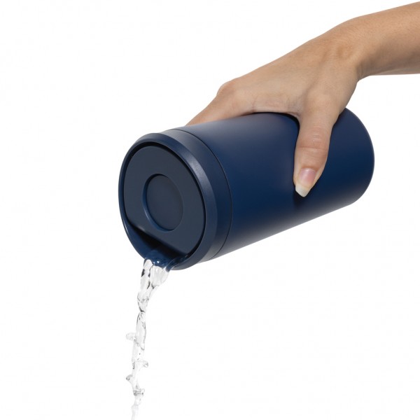 Avira Alix Klickbecher aus RCS rec. Stahl 400ml, navy blau