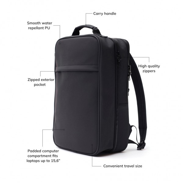 VINGA Baltimore Travel Rucksack, schwarz