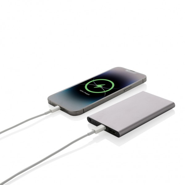 4.000mAh Type-C Powerbank aus RCS recyeltem ABS & Aluminium, anthrazit