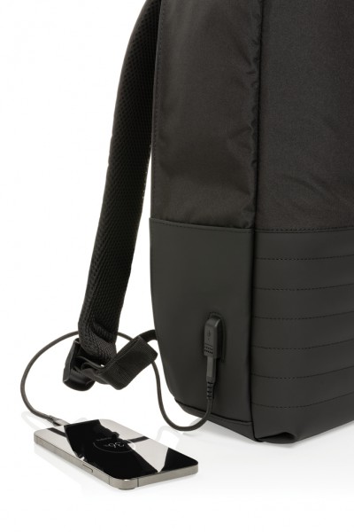 Swiss Peak AWARE™ Anti-Theft-RFID 15.6`-Laptop-Rucksack, schwarz