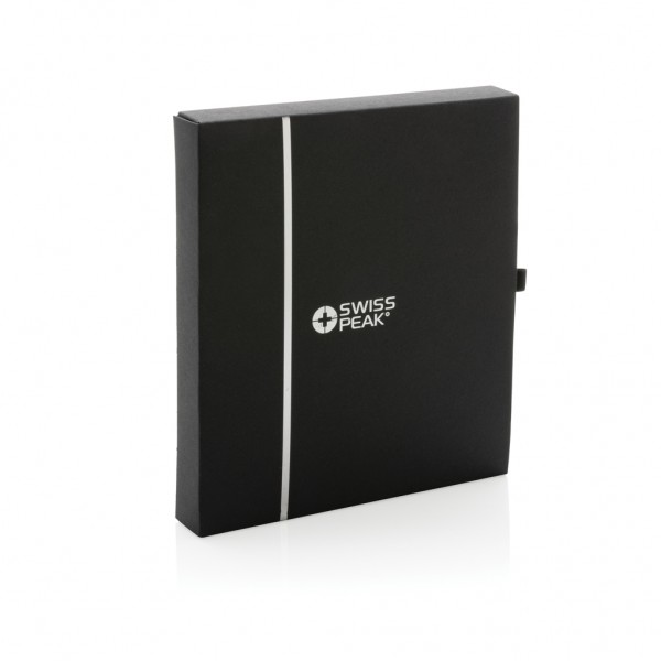 Swiss Peak Reise-Geschenkset aus GRS recyceltem PU, schwarz