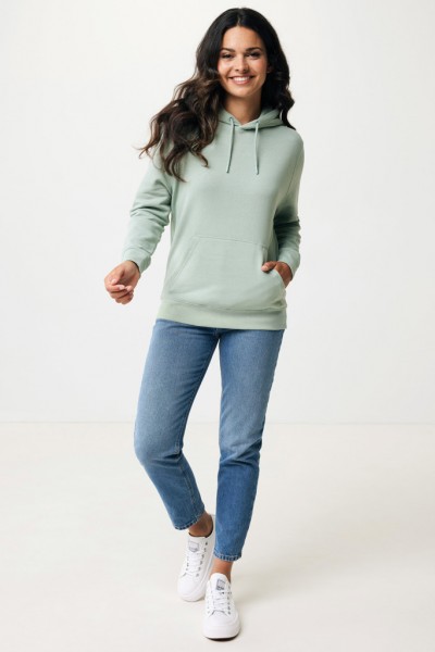 IQONIQ Rila Lightweight Hoodie aus recycelter Baumwolle, Iceberg green XXXL
